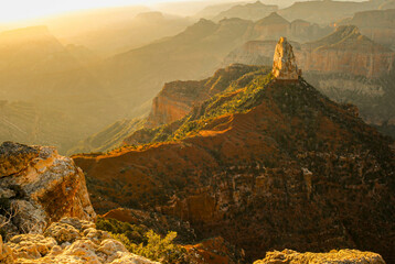 Mt. Hayden From Point Imperial, North Rim, Grand Canyon National Park, Arizona, USA