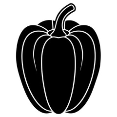 Silhouette of a bell peppers vector illustration 