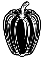 Silhouette of a bell peppers vector illustration 