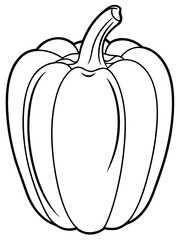 Line art of a bell peppers
