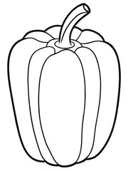 Line art of a bell peppers
