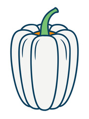 Line art of a bell peppers
