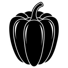 Silhouette of a bell peppers vector illustration 
