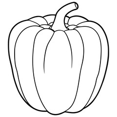 Line art of a bell peppers
