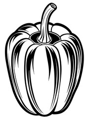 Silhouette of a bell peppers vector illustration 