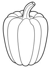 Line art of a bell peppers
