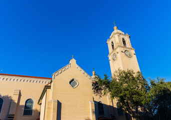 Fototapeta premium The Historic Corpus Christi Cathedral Adorned With Christmas Decorations, Corpus Christi, Texas, USA