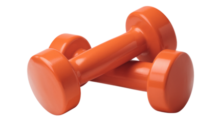 Dumbbell on transparent background.