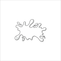 White water splash on white background