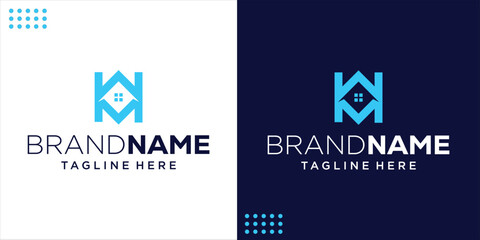 Creative KK Logo With House, Design Inspiration, Illustration, Vector