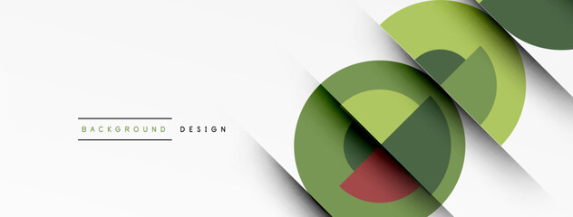 Modern geometrical abstract background - circles. Business or technology presentation design