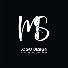 MS MS Logo Design, Creative Minimal Letter MS MS Monogram