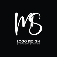 MS MS Logo Design, Creative Minimal Letter MS MS Monogram