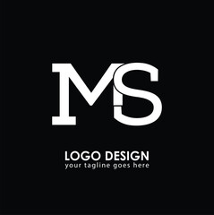 MS MS Logo Design, Creative Minimal Letter MS MS Monogram