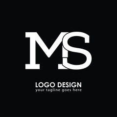 MS MS Logo Design, Creative Minimal Letter MS MS Monogram