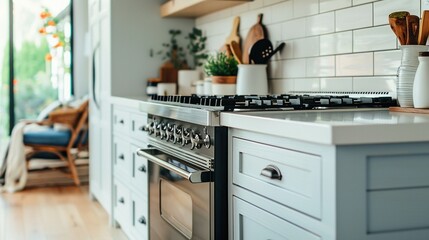 Kitchen Interior with White Counters and Oven – Modern Kitchen Setup