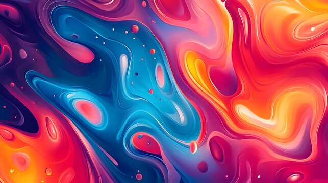 Vibrant cool abstract design, swirling patterns and fluid forms, high quality, sharp detail, modern illustration