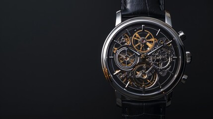 Iricate dismantled mechanical watch with detailed gears and springs on darkbackground, symbolizing precision and complexity in teardown analysis