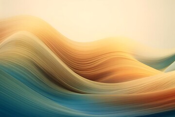 Abstract waves in warm colors creating a serene, flowing composition.