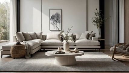 Fototapeta premium The Modern living room interior