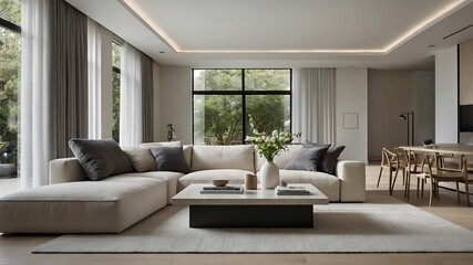 The Modern living room interior