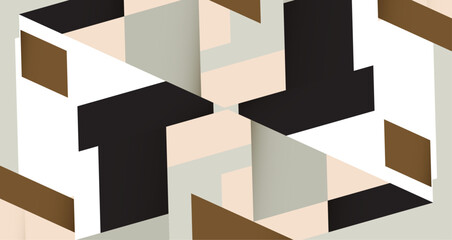 abstract geometric shapes in a harmonious blend of colors, creating a visually striking composition