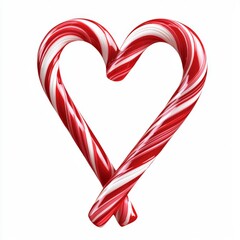 Fototapeta premium Christmas candy cane heart