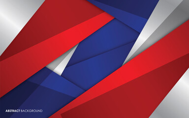 Fototapeta premium Modern abstract background blue and red with white colorful