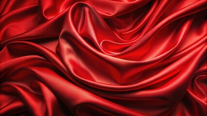 Obraz premium Vibrant red silk background perfect for luxury or elegant themed designs, red, silk, background, fabric, texture, vibrant