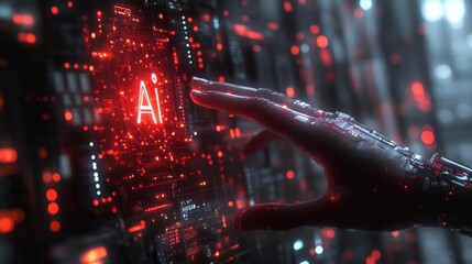 Artificial Intelligence Interface with Cybernetic Hand Generative AI