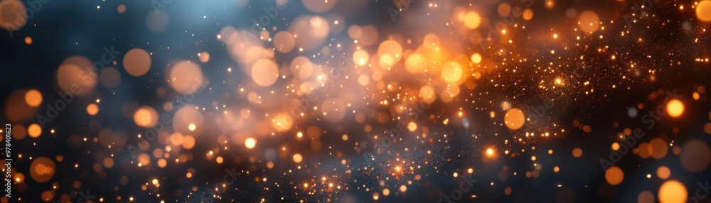 Poster glowing bokeh lights on a dark background, creating a magical and enchanting atmosphere. perfect for