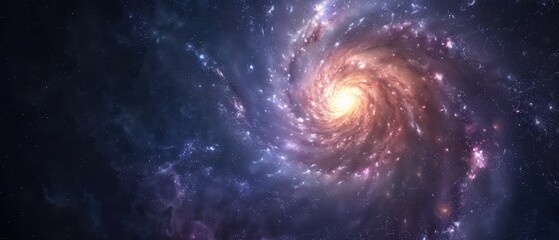 Galactic Spiral Odyssey, an imaginative depiction of a colossal alien spiral galaxy, showcasing the endless beauty and vastness of the universe in a swirling cosmic dance.