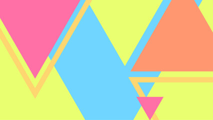 Colorful geometric background with vibrant triangles and bold shapes in pastel hues. A dynamic geometric background featuring vibrant triangles and bold shapes in pastel hues