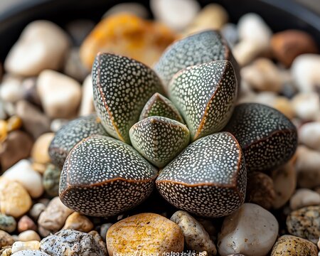 Close-up of a succulent plant with a unique texture and shape.