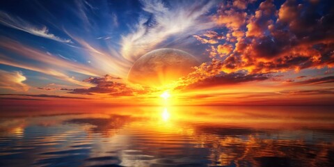 Abstract photo of a last sunset, representing the end and final chance , abstract, photography, sunset, last chance, ending