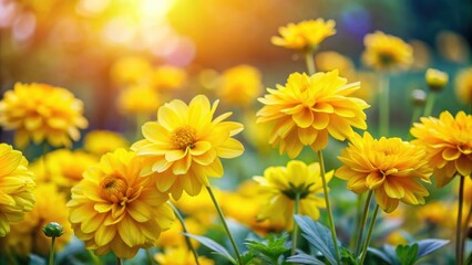 Vibrant yellow flowers blooming in a spring garden, spring, yellow, flowers, garden, petals, vibrant, nature, blooming, sunny