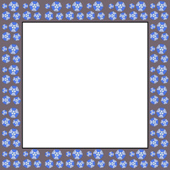 christmas frame with snowflakes