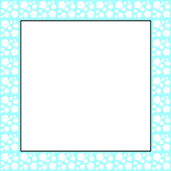 blue frame for text with flowers