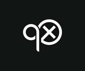 QX letter logo design template