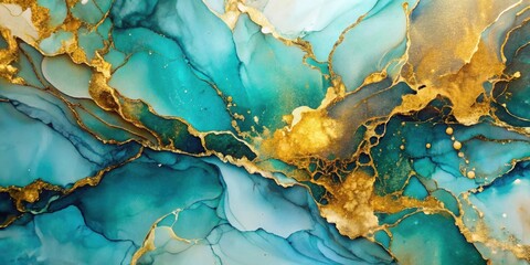 Alcohol ink abstract art with gold leaf foil and multiple layers , marble, alcohol ink, abstract, art, gold leaf, foil