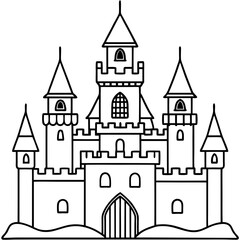 Fototapeta premium vector illustration of medieval castle