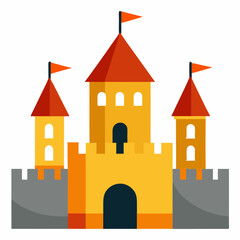 Fototapeta premium vector illustration of medieval castle