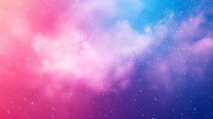 Colorful background with abstract watercolor paint splashes and a glitter effect.