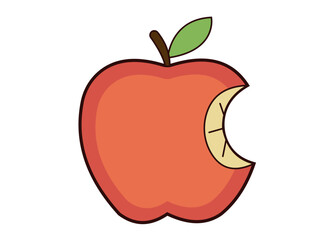 Vector apple illustration featuring fresh, vibrant apples in a clean, modern style.