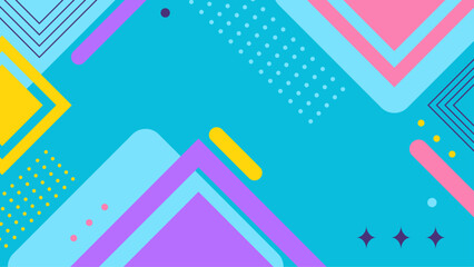 Vibrant Geometric Abstract Background with Bold Color Shapes. A lively abstract background featuring colorful geometric shapes with bold design elements perfect for modern and creative projects