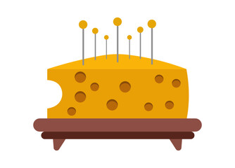 Vector cheese illustration featuring a variety of styles, perfect for food designs.