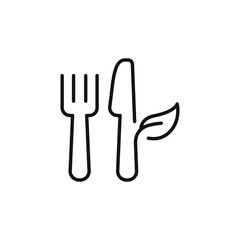 Eco-friendly cutlery icon. Simple eco-friendly cutlery icon for social media, app, and web design. Vector illustration