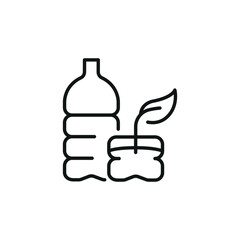 Upcycled plastic bottle icon. Simple upcycled plastic bottle icon for social media, app, and web design. Vector illustration