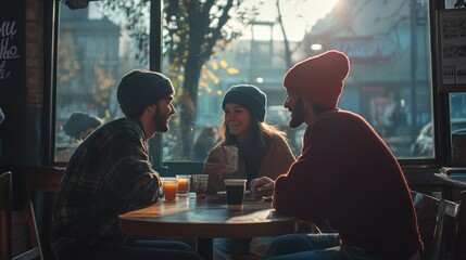 Friends Enjoying Coffee Together