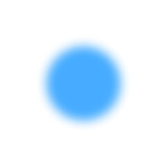 Blurred blue circle background with transparent background